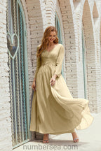 Numbersea Bridesmaid Dress Chiffon Formal Party Dress Evening Dress 28016 by numbersea