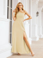Numbersea One Shoulder Bridesmaid Dresses Long Formal Prom Gowns 28048