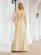 Numbersea Bridesmaid Dresses for Wedding Ruffles Long Formal Prom Gowns 28039 by numbersea
