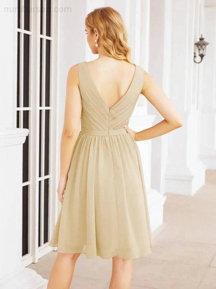 Numbersea Homecoming Dresses Knee Length Skirt V Back 28062 by numbersea