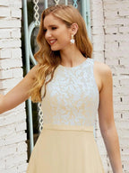Lace Bridesmaid Dress Floor Length Evening Gowns with Pockets 28017 by numbersea
