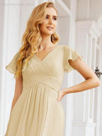 Numbersea Formal Prom Gowns for Mother of The Bride Cap Sleeves Bridesmaid Dress 28047 by numbersea