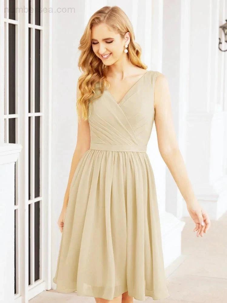 Numbersea Homecoming Dresses Knee Length Skirt V Back 28062 by numbersea