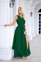 Ladies Chiffon One Shoulder Bridesmaid Evening Dress Wedding Party Evening Dress 28133 by numbersea