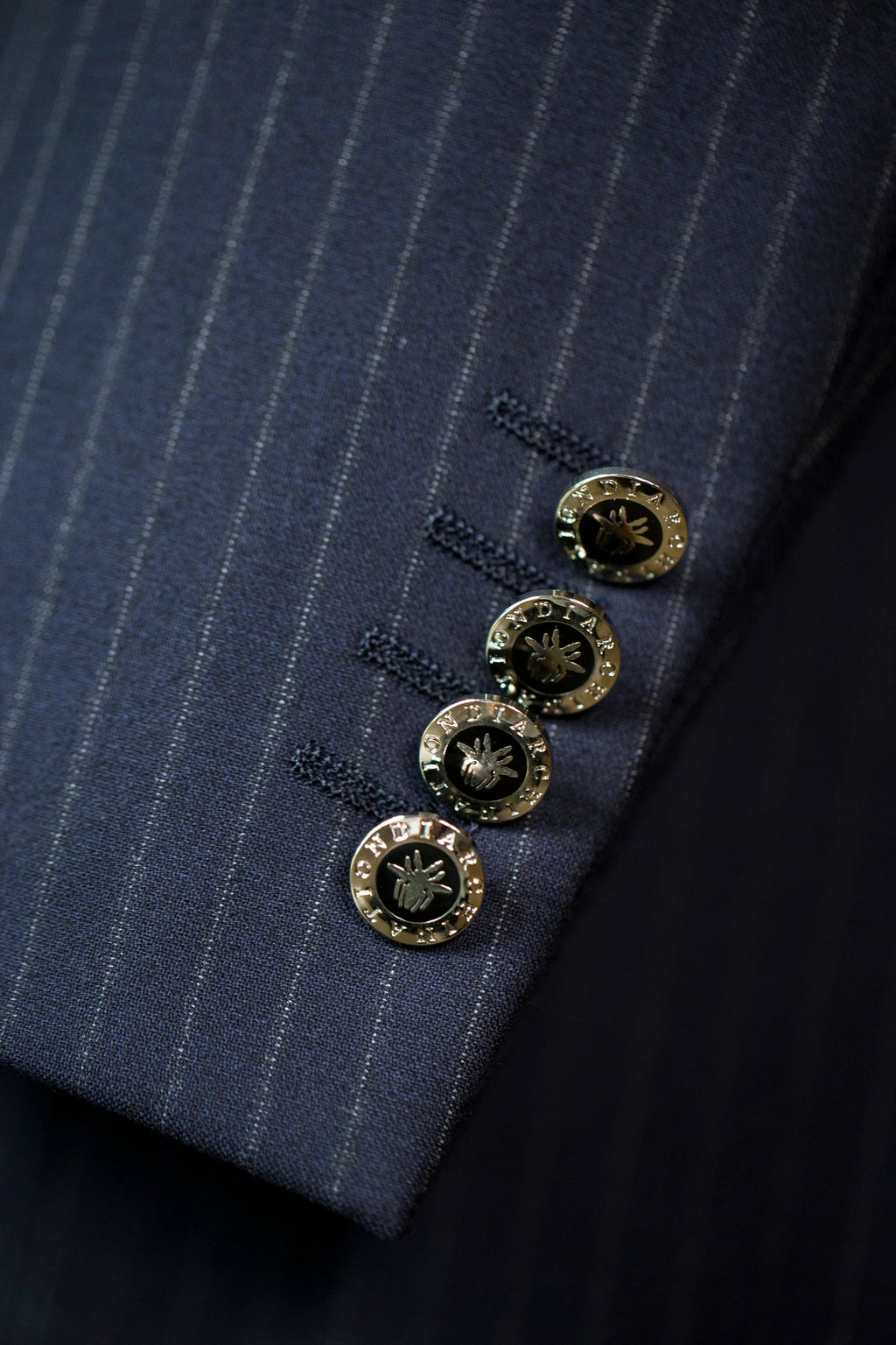 Double-Breasted Pinstripe Wool Suit | Tailored Formal Groom & Business Suit by 男装