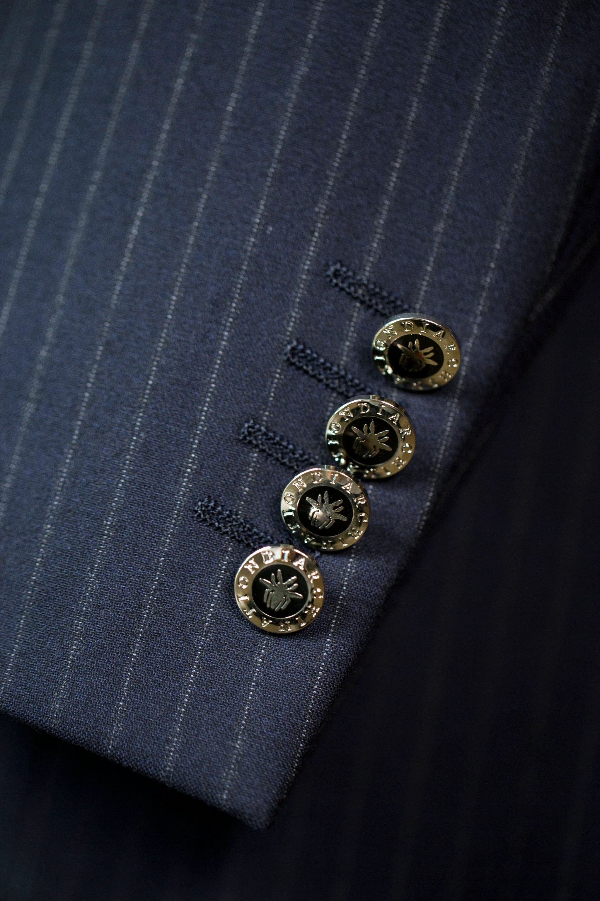Double-Breasted Pinstripe Wool Suit | Tailored Formal Groom & Business Suit by 男装