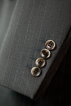Three-Piece Pinstripe Wool Suit | Tailored Formal Groom & Business Suit by 男装