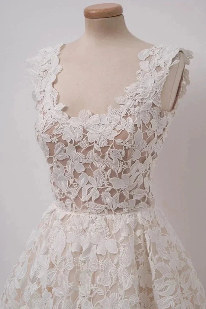 Chic A-line Short Lace Homecoming Dresses by Ombreprom