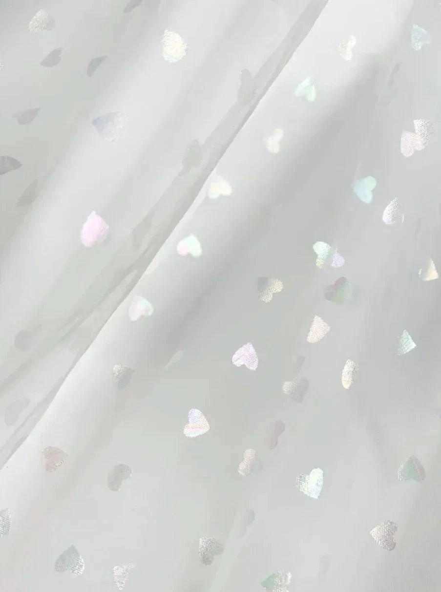 Corset Bow Straps Tulle Glitter Hearts Ankle Length Prom Dress by Anne of Brittany