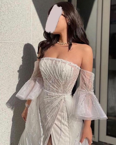 Chic A-line Strapless Prom Dress Fashion Evening Dress Y6708