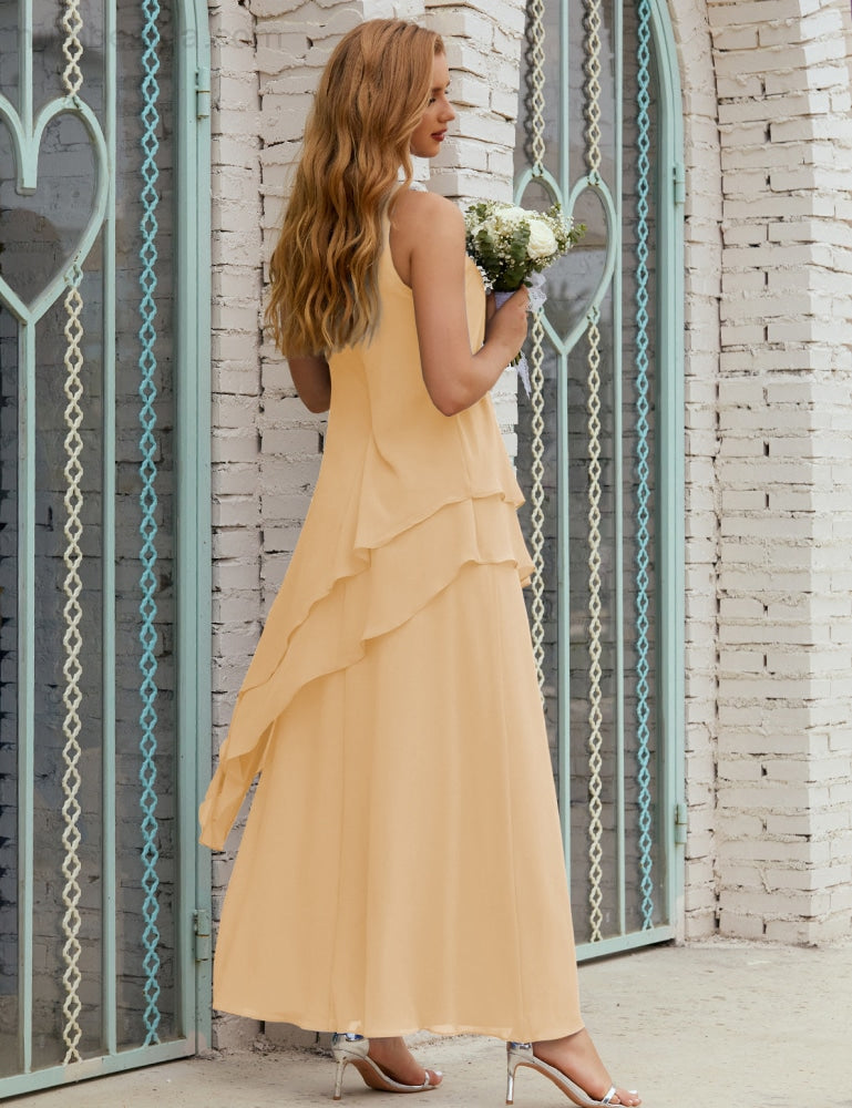 Chiffon Long Plus Size Mother of Bride Dresses Formal Bridesmaid Prom Gown SY28019