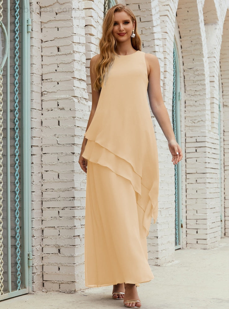 Chiffon Long Plus Size Mother of Bride Dresses Formal Bridesmaid Prom Gown SY28019