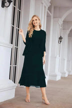 Sunnderly Two-Piece A-line Mother of The Bride Dress Formal Party Gown Dress SY28072 by numbersea