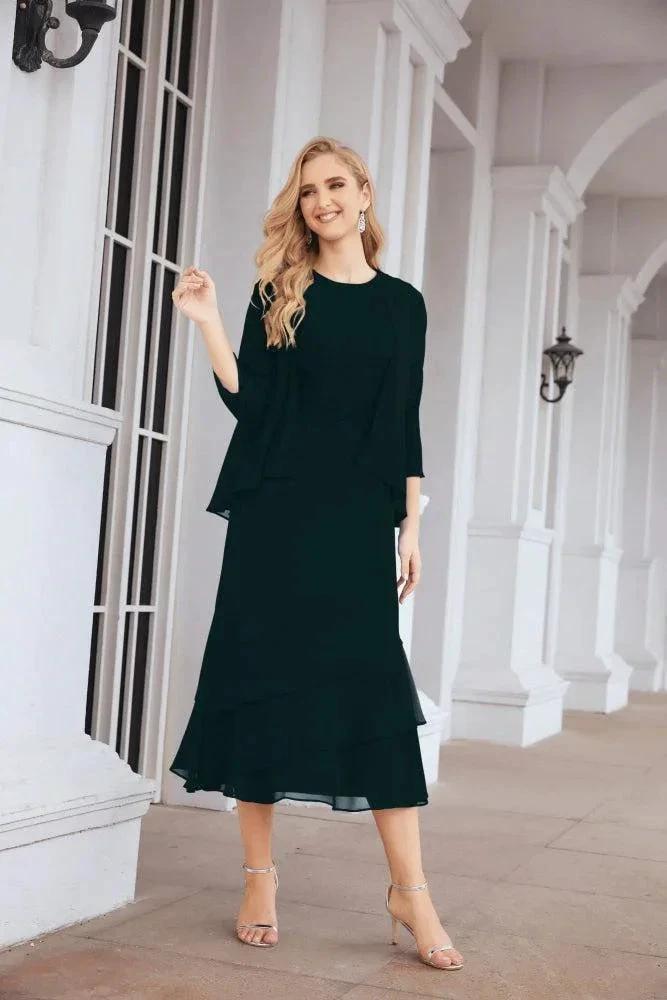 Sunnderly Two-Piece A-line Mother of The Bride Dress Formal Party Gown Dress SY28072 by numbersea