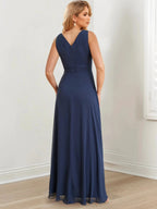 A-Line/Princess V-Neck Floor-Length Mother of the Bride Dresses by Dreamylily