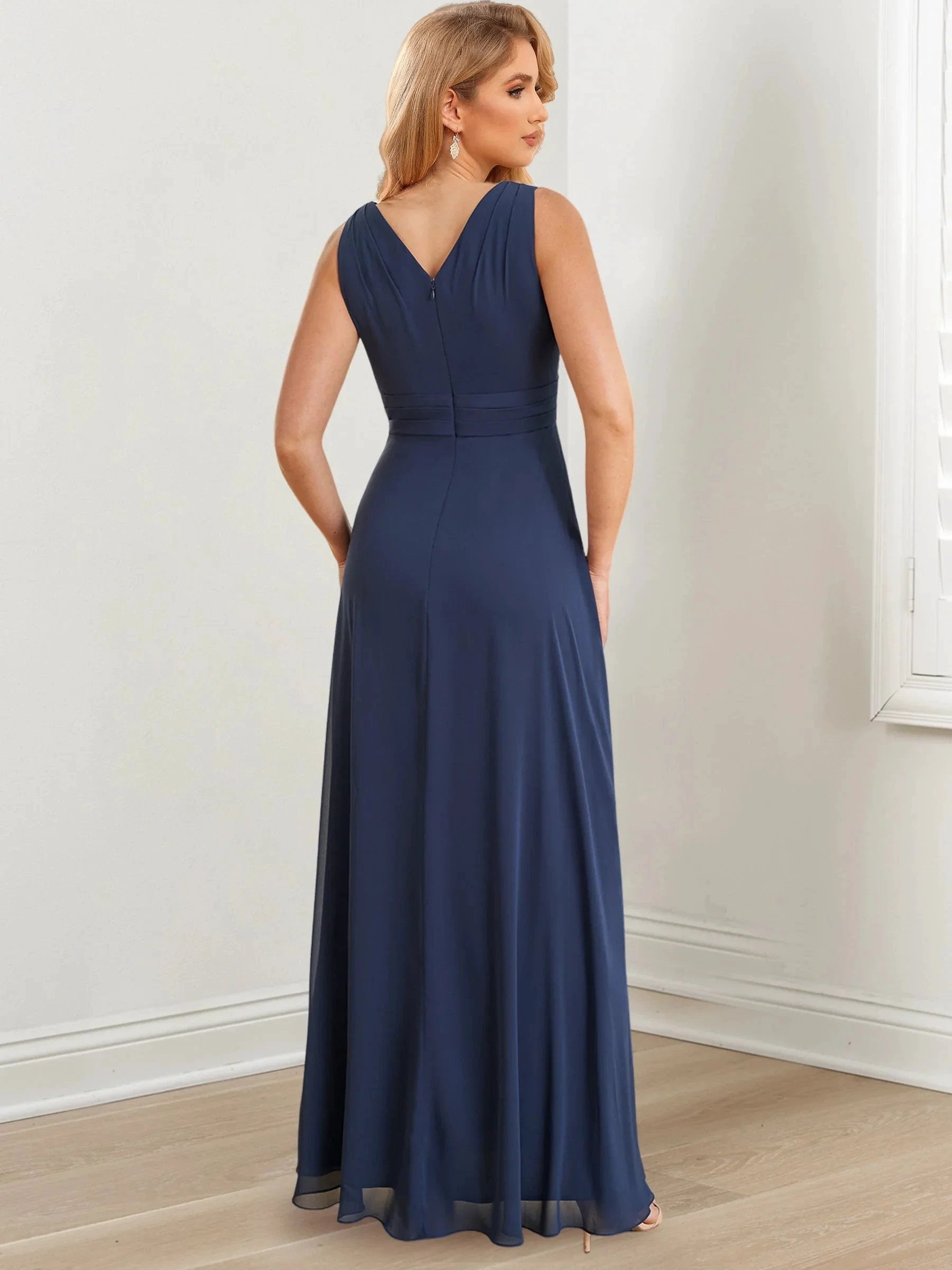 A-Line/Princess V-Neck Floor-Length Mother of the Bride Dresses by Dreamylily