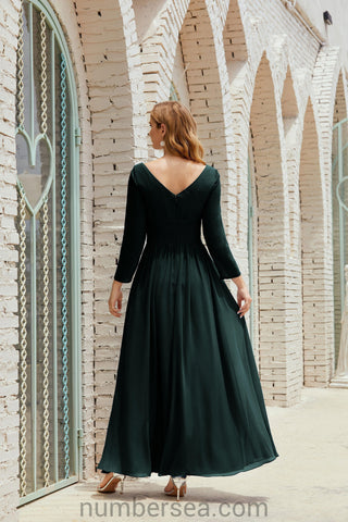 Numbersea Bridesmaid Dress Chiffon Formal Party Dress Evening Dress 28016