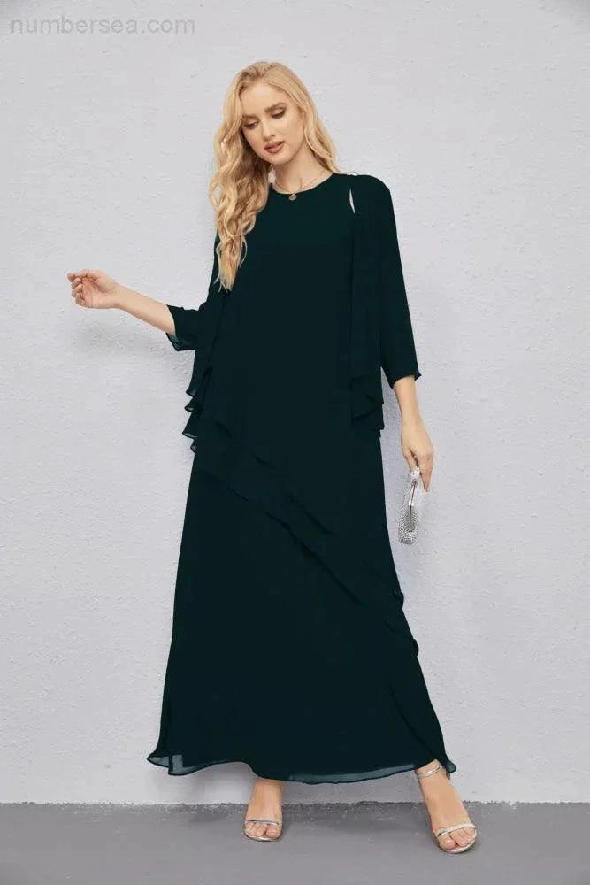 Mother of Bride Dresses with Open Front Lightweight Cardigan Formal Prom Gown 28081 by numbersea