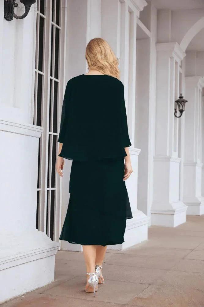Sunnderly Two-Piece A-line Mother of The Bride Dress Formal Party Gown Dress SY28072 by numbersea