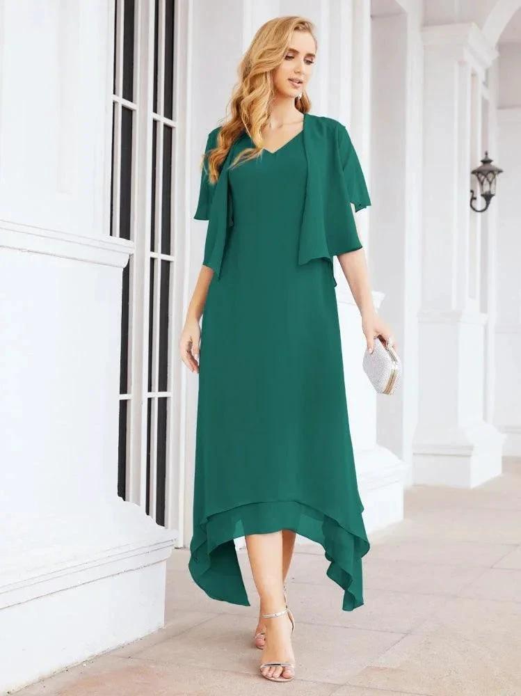 Sunnderly Two-Piece A-line Mother of The Bride Dress Formal Party Gown Dress SY28073 by numbersea