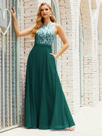 Lace Bridesmaid Dress Floor Length Evening Gowns with Pockets 28017 by numbersea