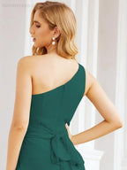 Numbersea One Shoulder Bridesmaid Dresses Long Formal Prom Gowns 28048