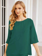 Sunnderly Elegant 2 Piece Mother of The Bride Dress Plus Size Pant Suits Ruffle Layers Sliver Housecoat SY28064 by numbersea