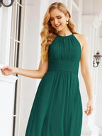 Numbersea Keyhole Bridesmaid Dresses Sleeveless Formal Evening Party Prom Gowns 28043 by numbersea