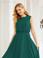 Numbersea Sleeveless Long Bridesmaid Dress A line Formal Evening Prom Gown 28025