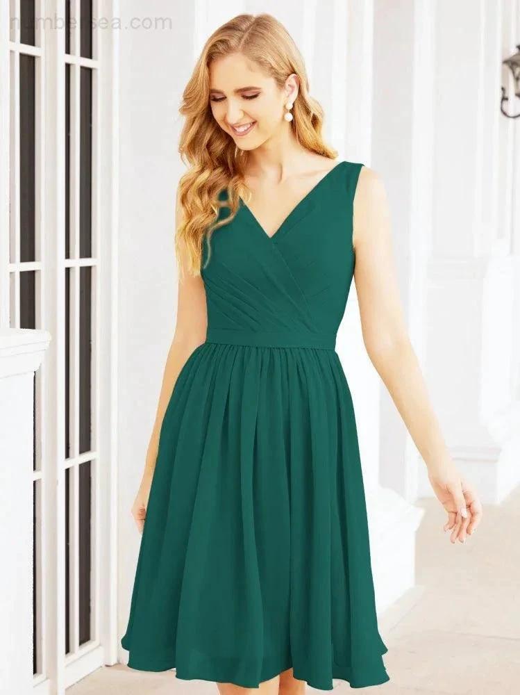 Numbersea Homecoming Dresses Knee Length Skirt V Back 28062 by numbersea