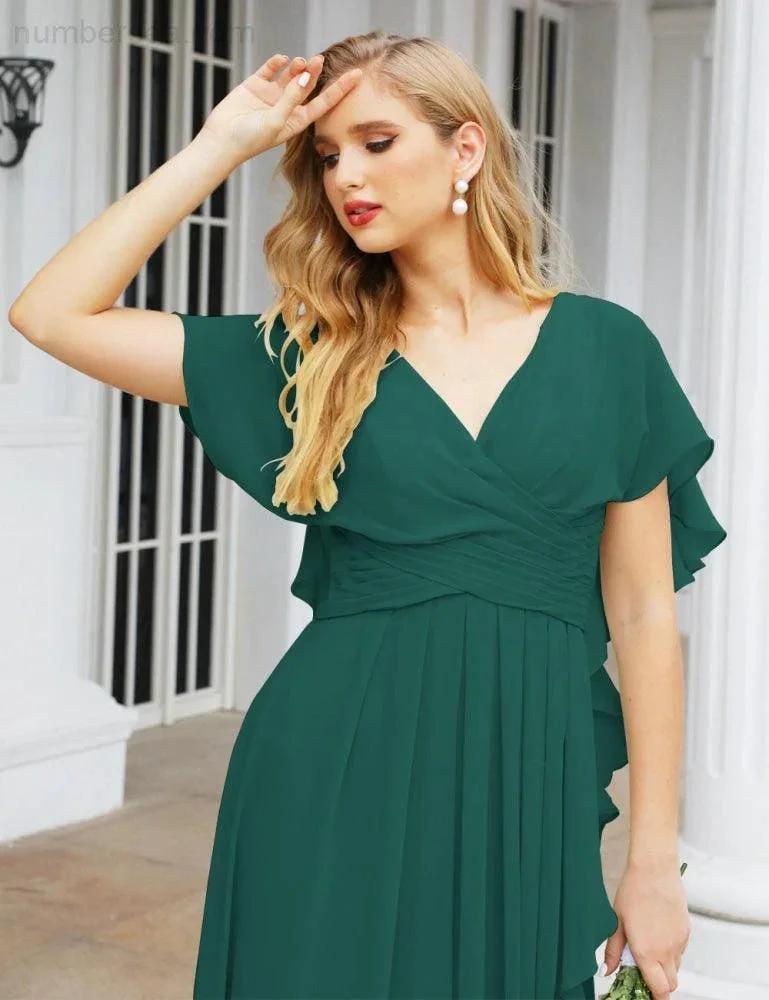 Numbersea Bridesmaid Dresses Backless Formal Prom Gowns for Evening Party Mother of The Bride Dress 28040 by numbersea