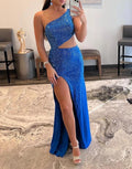 Toni | One Shoulder Royal Blue Prom Dress with Split by KissProm