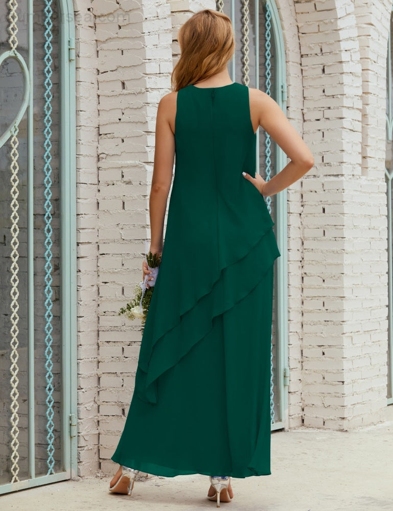 Chiffon Long Plus Size Mother of Bride Dresses Formal Bridesmaid Prom Gown SY28019