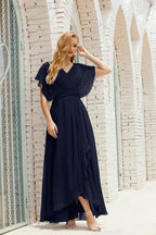 Numbersea Mother of The Bride Dresses Plus Size V-Neck Floor Length Formal Prom Dress for Wedding Guest 28020 by numbersea