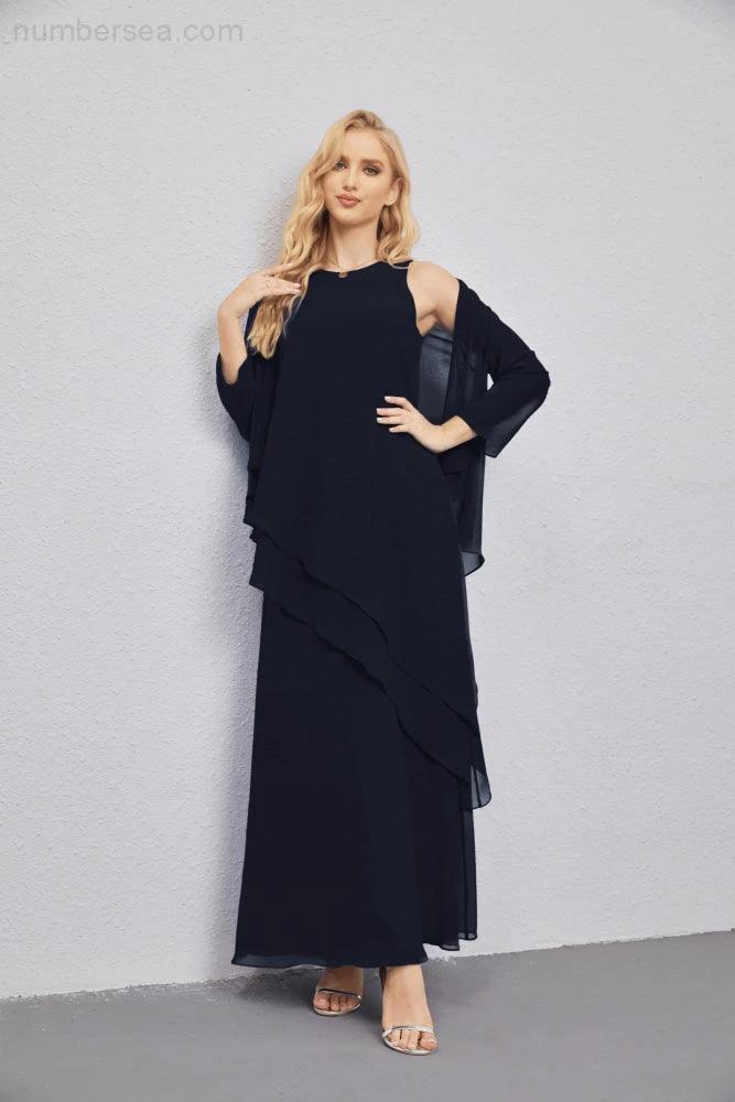 Mother of Bride Dresses with Open Front Lightweight Cardigan Formal Prom Gown 28081 by numbersea