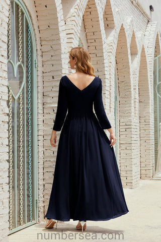 Numbersea Bridesmaid Dress Chiffon Formal Party Dress Evening Dress 28016