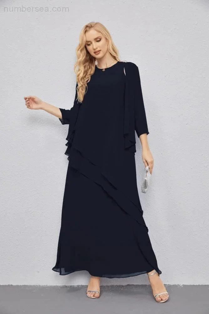 Mother of Bride Dresses with Open Front Lightweight Cardigan Formal Prom Gown 28081 by numbersea