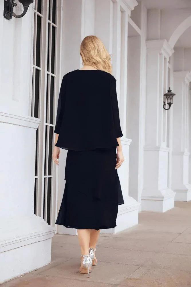 Sunnderly Two-Piece A-line Mother of The Bride Dress Formal Party Gown Dress SY28072 by numbersea