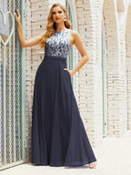 Lace Bridesmaid Dress Floor Length Evening Gowns with Pockets 28017 by numbersea