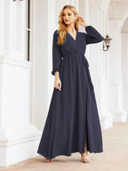 Sunnderly Women's Chiffon Bridesmaid Dress A line Long Sleeves Formal Evening Prom Gown for Wedding Guest SY28032 by numbersea