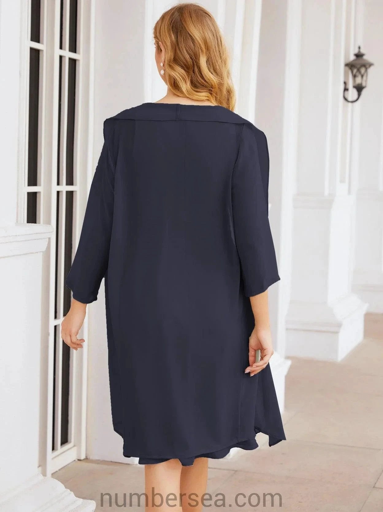 Sunnderly Mother of The Bride Dresses Prom Dress Casual Pleated Dress SY28065 by numbersea