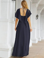 Numbersea Bridesmaid Dresses Backless Formal Prom Gowns for Evening Party Mother of The Bride Dress 28040 by numbersea