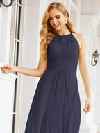 Numbersea Keyhole Bridesmaid Dresses Sleeveless Formal Evening Party Prom Gowns 28043 by numbersea