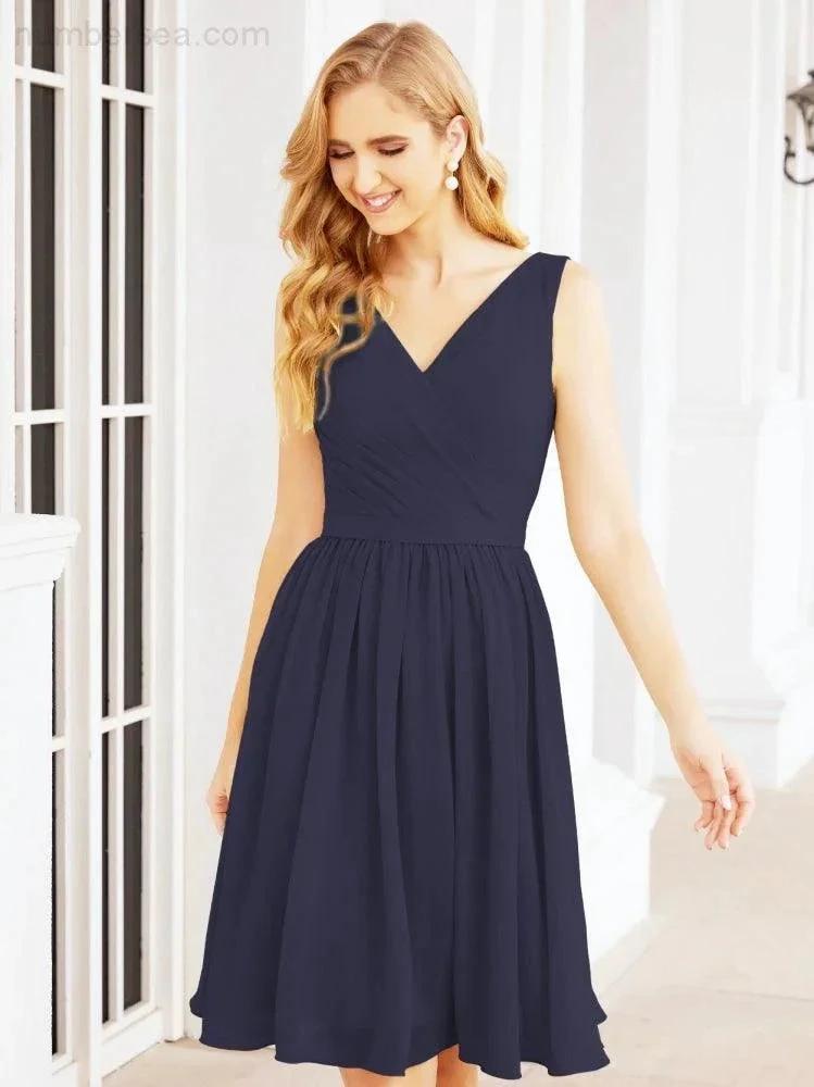 Numbersea Homecoming Dresses Knee Length Skirt V Back 28062 by numbersea
