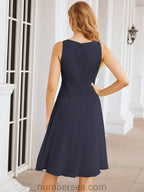 Sunnderly Mother of The Bride Dresses Prom Dress Casual Pleated Dress SY28065 by numbersea