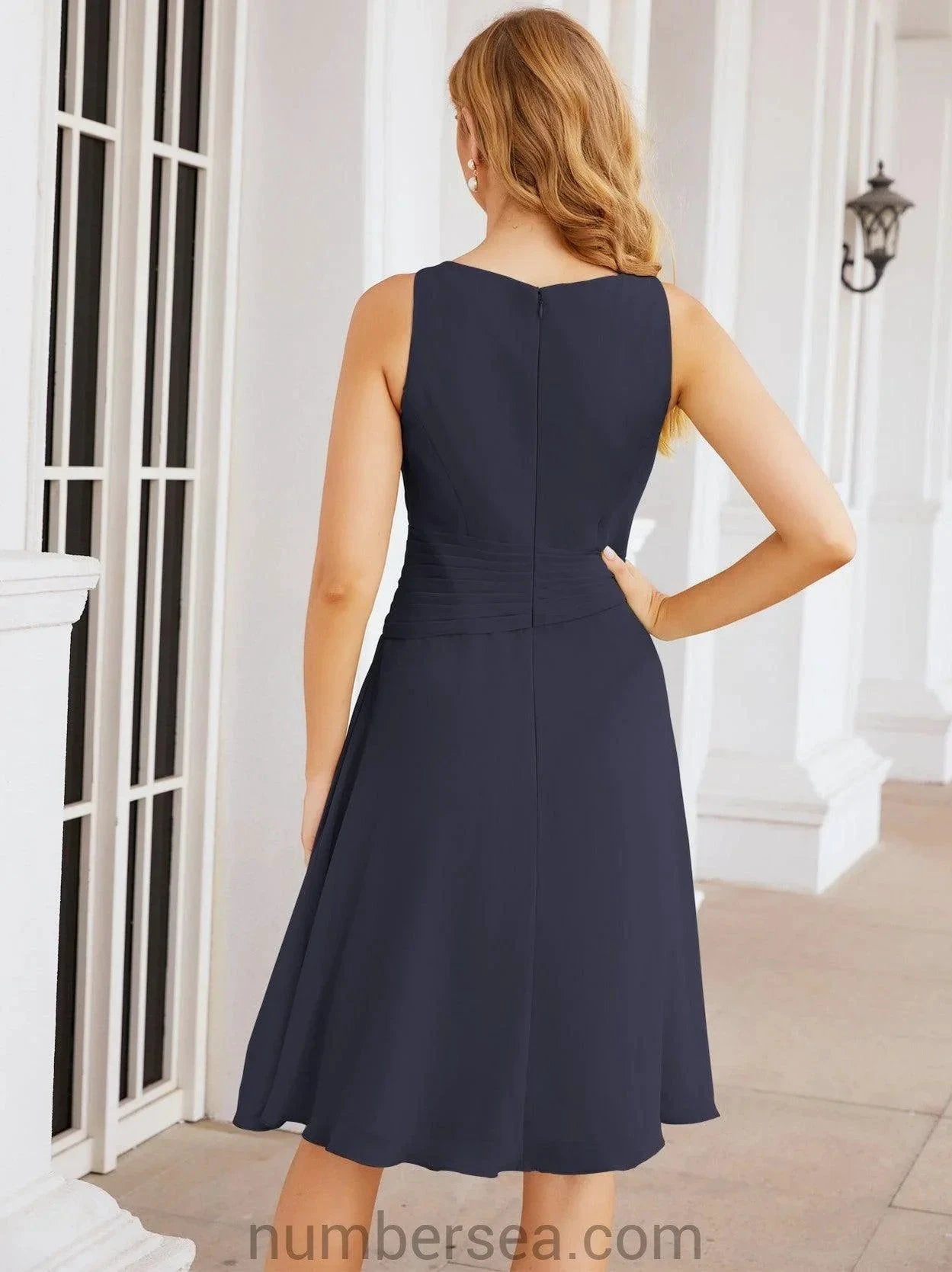 Sunnderly Mother of The Bride Dresses Prom Dress Casual Pleated Dress SY28065 by numbersea