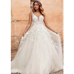 RODDRSYA Boho Elegant Wedding Dresses For Women 2023 V-Neck Lace Appliques Bridal Gowns Backless With Button Vestidos De Novia by payinti