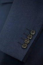 Double-Breasted Navy Wool Suit | Tailored Formal Groom & Business Suit by 男装