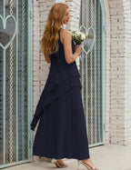 Chiffon Long Plus Size Mother of Bride Dresses Formal Bridesmaid Prom Gown SY28019