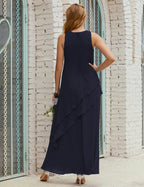 Chiffon Long Plus Size Mother of Bride Dresses Formal Bridesmaid Prom Gown SY28019